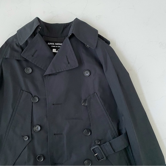 Comme des Garcons Jackets & Blazers - JUNYA WATANABE COMME des GARÇONS Cotton Garbadine Convertible Cape Trench, S